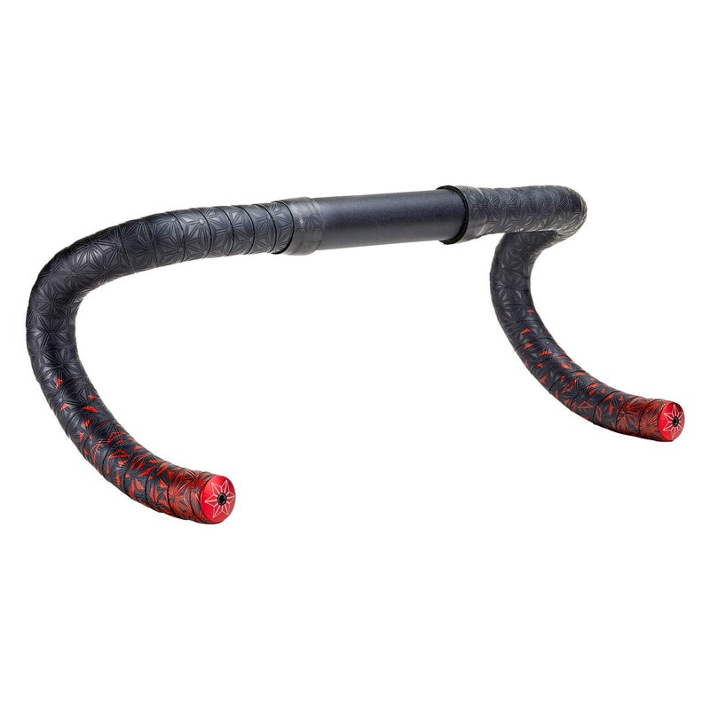 Supacaz Bike BARTAPE  Super Sticky Kush  Star Fade  RED Plus ANO RED Plugs - Image 3